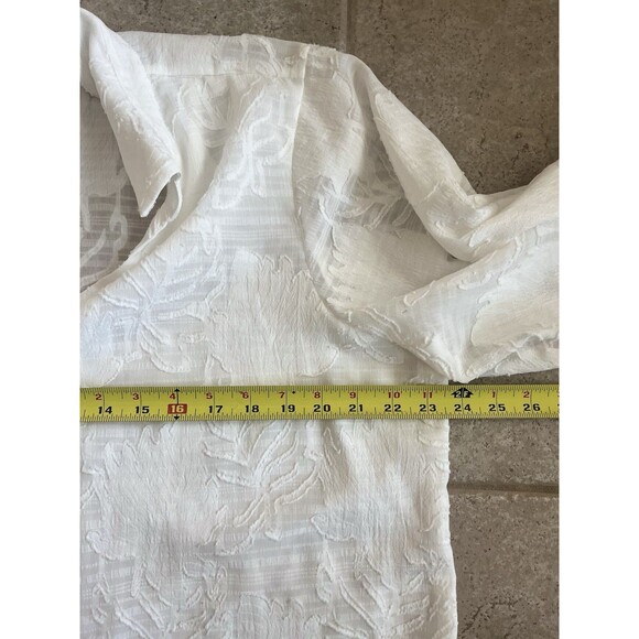 Karl Lagerfeld Paris Size Semi Sheer Floral Large Sleeve BOHO Peasent Top - Picture 5 of 8